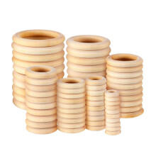 2 Count Wooden Ring Miss Natural Curtain Rod Rings Large Decoration