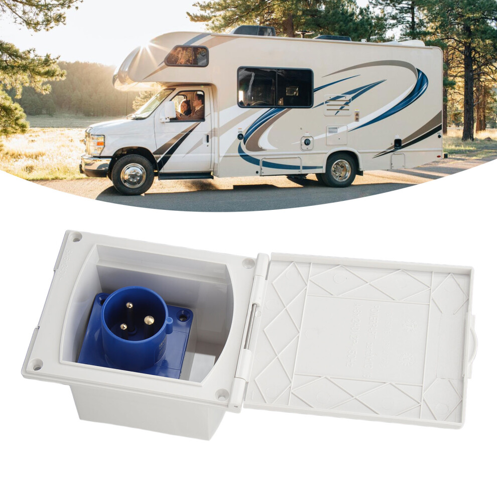 Durable Rv Power Outlet Box 220V-250V Easy Install With Release Rod 7891352201701