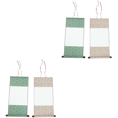 2 Pcs Calligraphy Paper Scroll Blank Chinese Hanging Painting 2