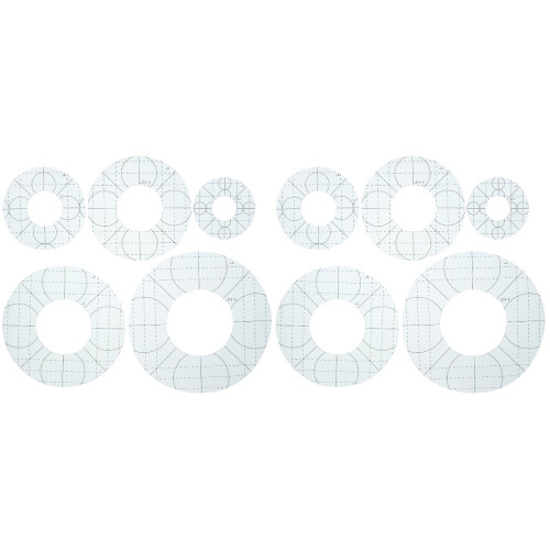 2 Count Patchwork Ruler Template Quilting Accessories Round Rulers Diy 1