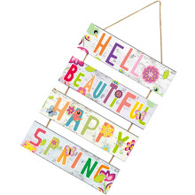3 Count Garden Sign Spring Hanging Decorations Front Door Ornaments