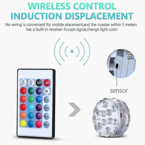 (A 10led 04) Floating Submersible Lights 13 Led Remote Controlled Underwater Light 2