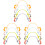 12 Pcs Silicone Pacifier Clips With Safety Straps To Prevent Loss 3