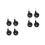 8 Pcs Replacement Plastic Wheels For Trend Baby Walker Strollers Black 5