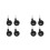 8 Pcs Replacement Plastic Wheels For Trend Baby Walker Strollers Black 6
