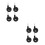 8 Pcs Replacement Plastic Wheels For Trend Baby Walker Strollers Black 8