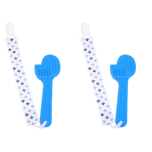 2Pcs Silicone Wrench Pacifier Chain For Toddler Teethers Anti-Drop 1