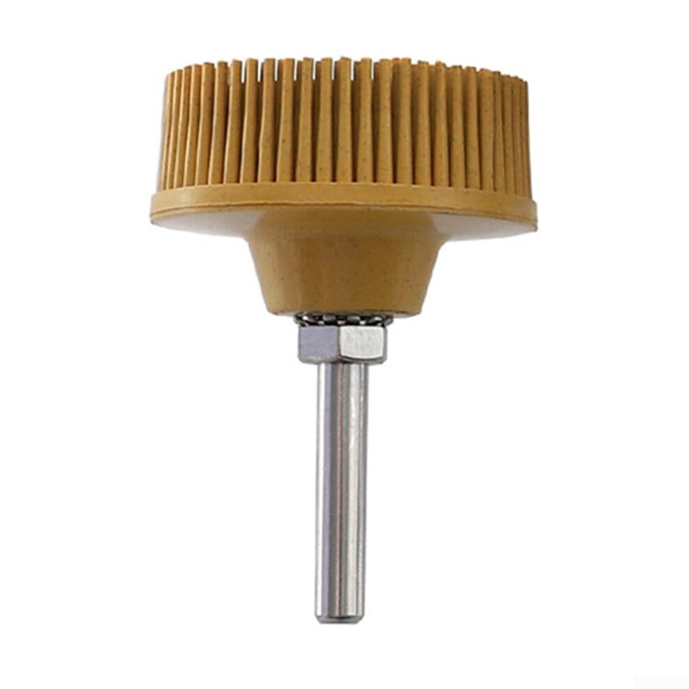 2 Inch Emery Abrasive Disc Brush For Metal Grinding, Polishing And Deburring - Yellow 9084446284973