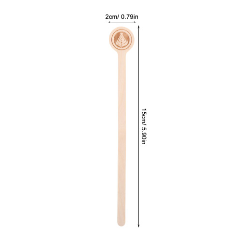 100Pcs Wooden Stir Sticks With Round End For Coffee Tea Hot Drinks 1