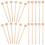 100Pcs Wooden Stir Sticks With Round End For Coffee Tea Hot Drinks 11