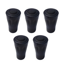 10 Pcs Rubber Foot Cover For Trekking Poles And Chair Legs Black