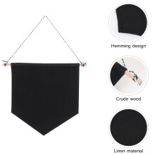 3Pcs Pin Display Pennant Enamel Lapel Badge Flag Black Canvas