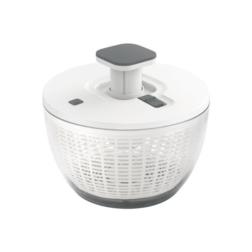 Salad Spinner Press, Vegetable Dehydrator, Fruit Shaker, 26cm White, Large Capacity Kitchen Drainer Basket
