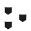 3Pcs Pin Display Pennant Enamel Lapel Badge Flag Black Canvas 9