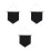 3Pcs Pin Display Pennant Enamel Lapel Badge Flag Black Canvas 8