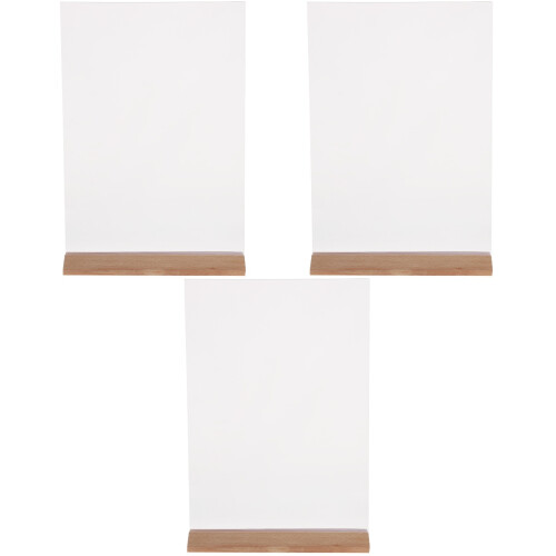 3Pcs Acrylic Sign Holder Display Stand With Base 2