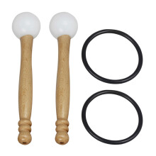 2 Sets Singing Bowl Stick Wooden Mallet With