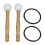 2 Sets Singing Bowl Stick Wooden Mallet With 1