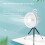 (With Remote control) 2 in 1 4000mAh Remote Control Table Fan Camping Fan with LED Light+Tripod 4