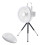 (With Remote control) 2 in 1 4000mAh Remote Control Table Fan Camping Fan with LED Light+Tripod 1