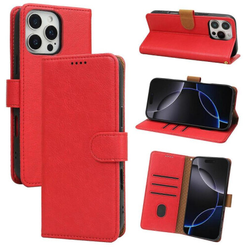 (Oukitel C65/C65 Pro, red) Mobile phone leather case suitable for Oukitel C65 walking in the cloud anti-theft multi-function wallet case