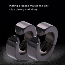 Schwarzes Edelstahl Ohrclips 1 Paar Ohrklemme, modisches Geschenk, Schmuck