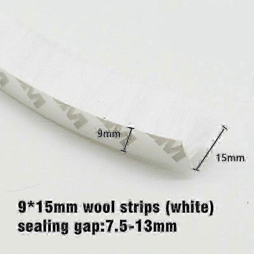 (9x15 white)5m Stripping Brush Strip Sliding Sealing Strip 2025