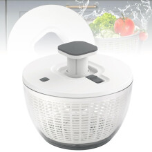 Fruit Spinner Dryer Manual Salad Spinner With Bowl One-Handed Pump Built-In Draining System Colander For Crisp Fruit