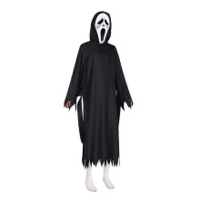 (XXXL) Scream 6 Horror Cosplay Cloak With Mask Scary Ghostface Costume For Adults