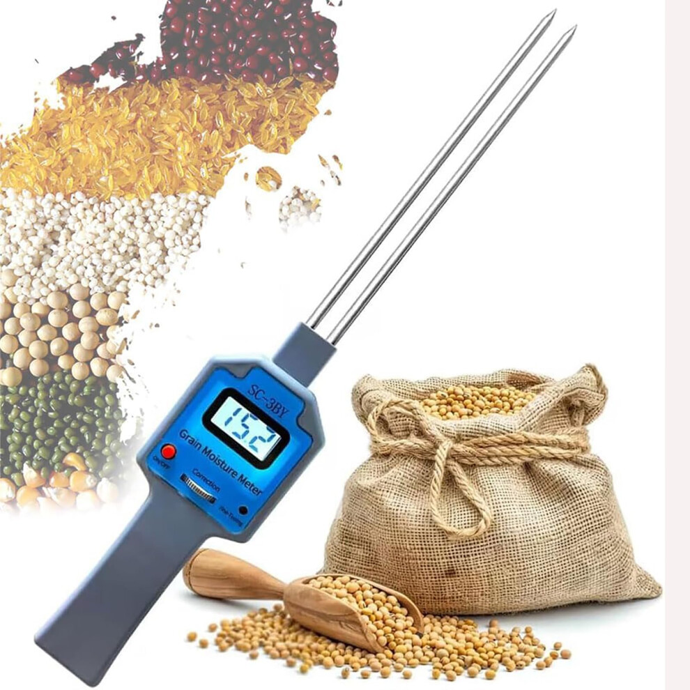 Digital Flour Moisture Meter Grain Moisture Meter, 5-25% Range, Lcd Backlit Display, For Rapeseed Sorghum 9084446303650