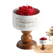 Creative Scented Candles Ceramic Home Candles Camellia Scent Aromatherapy Decor 8 Oz Jar Valentines Day Birthday Gift
