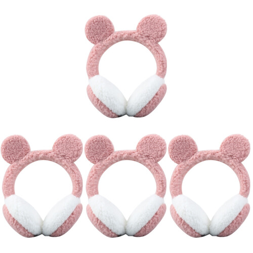 4Pcs Plush Headband Earmuff Windproof Ear Cover For Winter 1