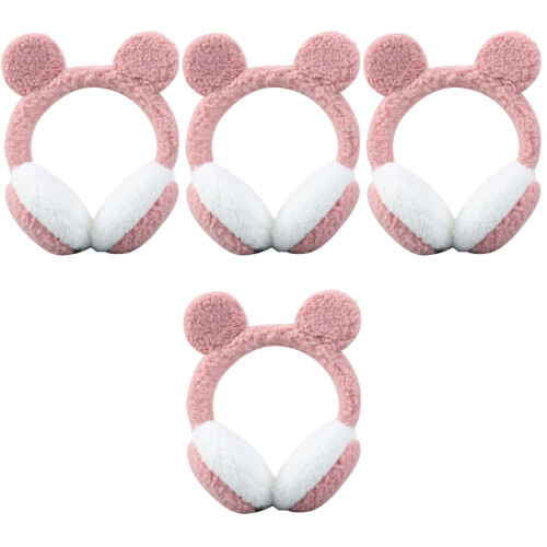 4Pcs Plush Headband Earmuff Windproof Ear Cover For Winter 2