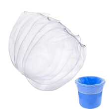 Paint Filter 5-Piece Nylon Mesh Bags With Elastic Top, Fine Mesh Filter For Liquids, 1-Gallon Bucket Filter Bags