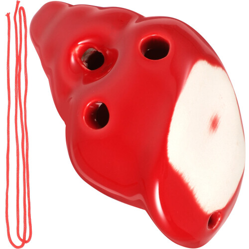 4Pcs Conch Shape 6-Hole Ceramic Ocarina Instrument