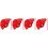 4Pcs Conch Shape 6-Hole Ceramic Ocarina Instrument 6