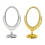 2Pcs Double Sided Oval Plastic Vanity Mirror For Bathroom Bedroom 1