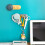 (Yellow) 5 Pcs Multifunction Plastic Nail Free Sticky Hook Kitchen Bathroom Office Hooks 4