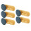 (Yellow) 5 Pcs Multifunction Plastic Nail Free Sticky Hook Kitchen Bathroom Office Hooks 1