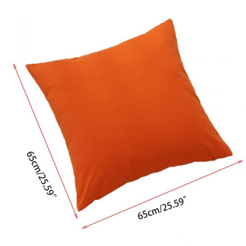 (Orange solid color) 65x65cm Halloween Orange Black Grid Throw Pillow for Case Bedroom Sofa Cushion Cover Hugging Pillowcase Home Decoration 2