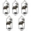 5 Hanging Candle Holder Sconce Decor Coffee Table Black 3
