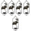 5 Hanging Candle Holder Sconce Decor Coffee Table Black 4