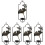 5 Hanging Candle Holder Sconce Decor Coffee Table Black 5