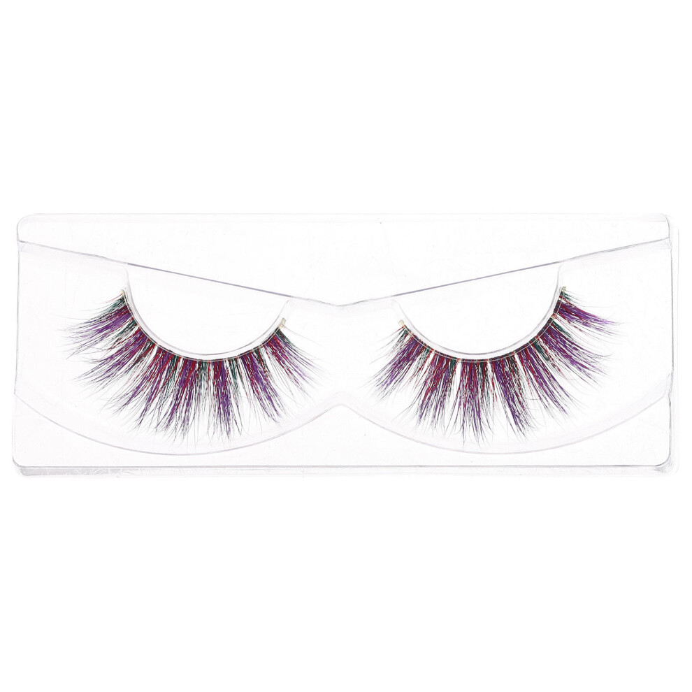 Aboofan 2 Pairs False Lashes Eyelash Eyelashes Multicolored