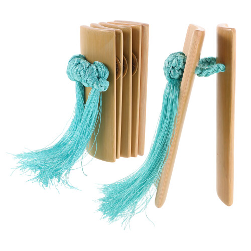 3Sets Bamboo Hand Clappers Loud Crisp Sound Assorted Color Percussion 1