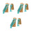 3Sets Bamboo Hand Clappers Loud Crisp Sound Assorted Color Percussion 9