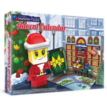 Magna-Tiles Advent Calendar: 24-Day Christmas Magnetic Building Set with Santa & Train