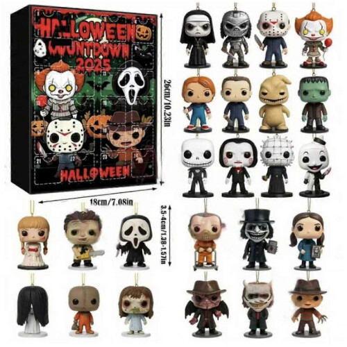 2025 Limited Edition! 24-Day Horror Movie Figure Advent Cale
