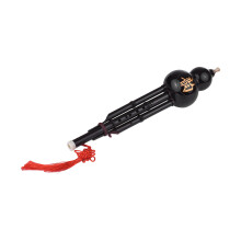 Chinese Traditional Hulusi C-Key Resin musical instrument with Case & Knot, Black