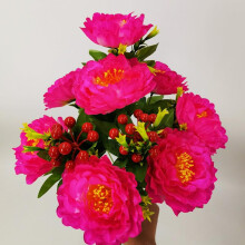 Bouquet of Peonies Red and Bright Pink Peonies, Mixed Color Peony Bouquet, Hand Tied Floral Arrangement